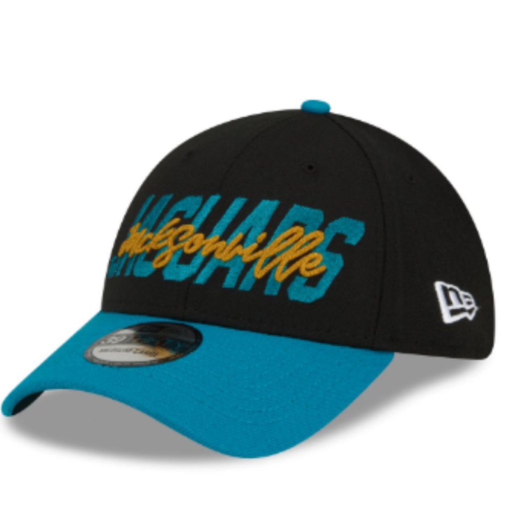 Jacksonville Jaguars New Era 2022 NFL Draft 39THIRTY Flex Hat - Black/Teal